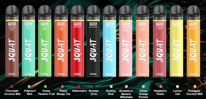 VEIIK Vape Review - VEIIK Squat Mesh 1800 Puffs Disposable Vape Pen 10pcs Multiple Flavors X46654