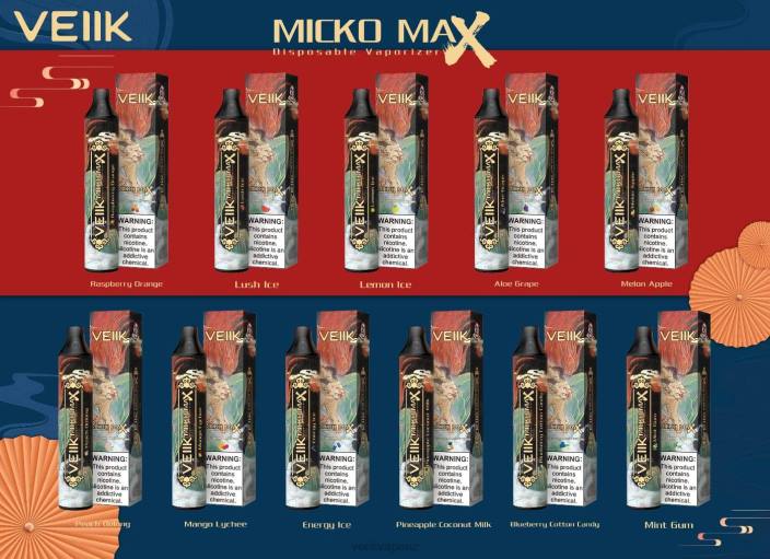 VEIIK Vape Wellington - VEIIK Micko MAX Disposable Vape 1500 Puffs Peach Oolong X46651