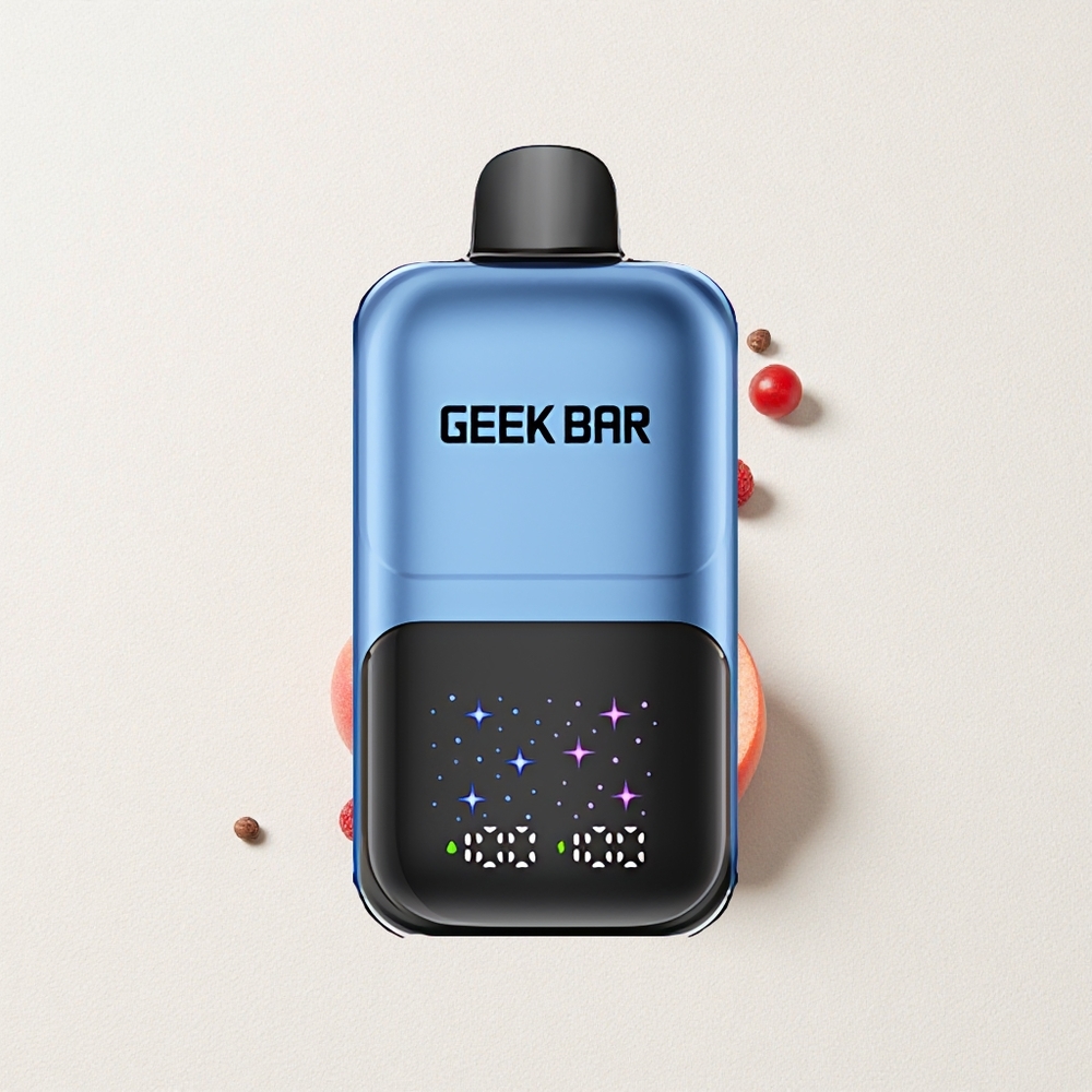 GEEK BAR 2GO 20ml 50000 Puffs Dual Tank Disposable Vape Pen with Interactive Large Screen, 3-Level Adjustable Flavors, and Rechargeable Battery