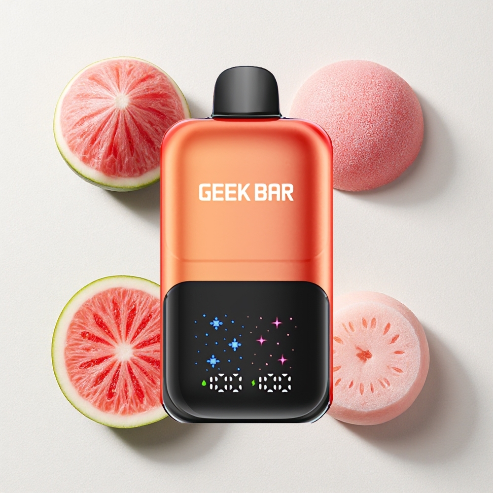 GEEK BAR 2GO 20ml 50000 Puffs Dual Tank Disposable Vape Pen with Interactive Screen, Adjustable Flavors, and Rechargeable Battery