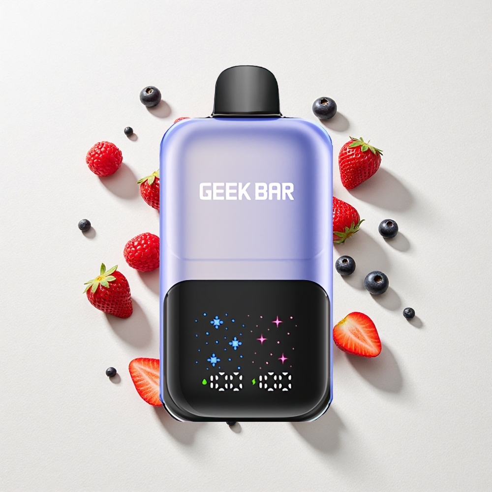GEEK BAR 2GO Dual Tank 20mL 50000 Puffs Rechargeable Disposable Vape Pen with Interactive Screen, 3-Level Flavor Adjustability & Tight MTL Draw, 5% Nicotine Salt