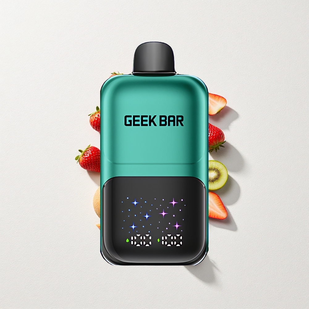 GEEK BAR 2GO Dual Tank 20mL 50000 Puffs Rechargeable Disposable Vape Pen with Interactive Screen, 3-Level Flavor Adjustable & Tight MTL Draw, 5% Nicotine Salt