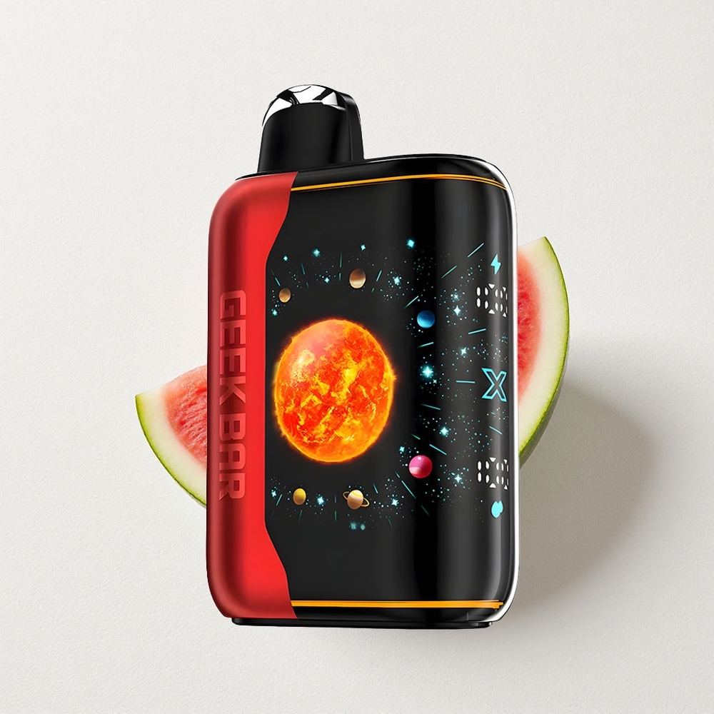 GEEK BAR Titanium Edition – 25000 Puffs, Premium Matte Platinum Steel Finish, Dynamic 3D Curved Screen, Quick USB-C Charging, Dual Mesh Coil, 20mL E-Liquid, 2% Nicotine