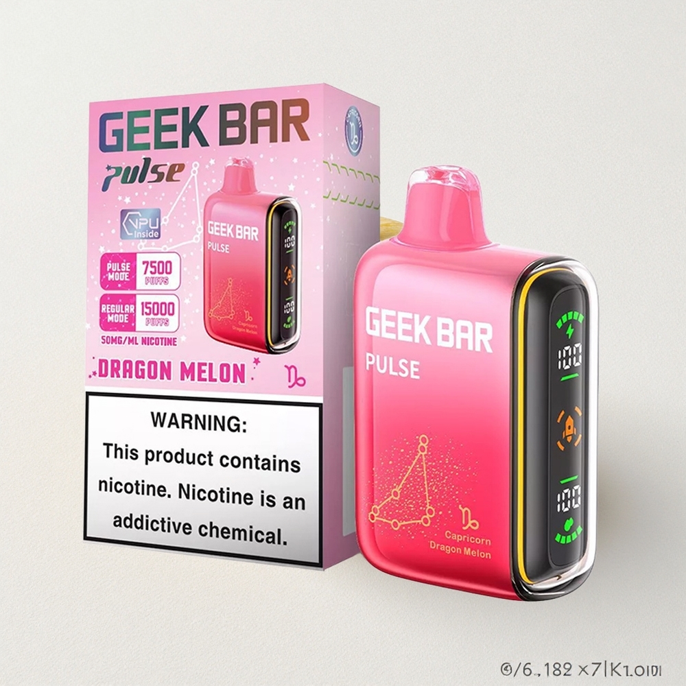 Geek Bar Pulse 15000 Puffs – 16ML E-Liquid, 5% Nicotine, 650mAh Battery, USB-C Charging, Adjustable Airflow