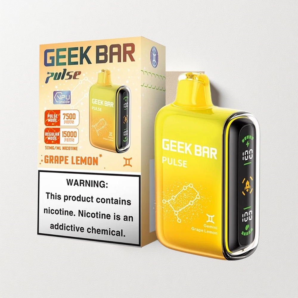 Geek Bar Pulse 15000 Puffs – 16ML E-Liquid, 5% Nicotine, 650mAh Battery, USB-C Charging, Adjustable Airflow