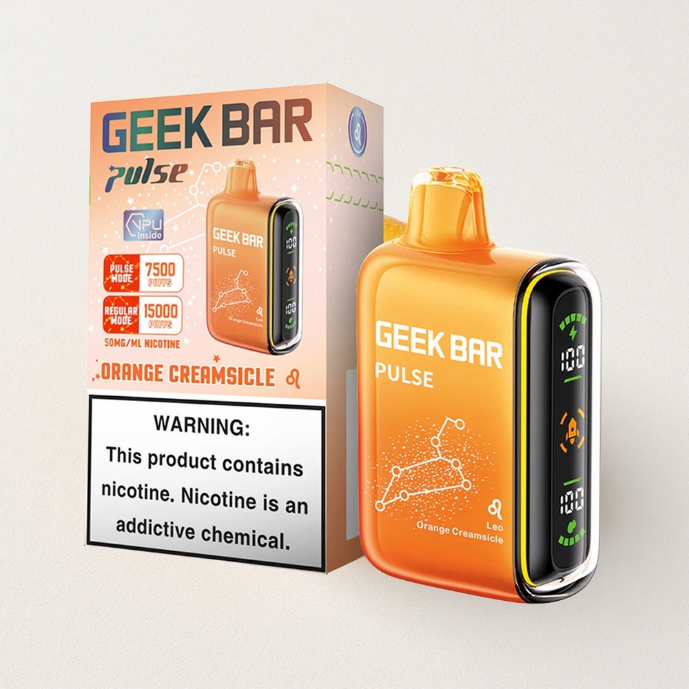 Geek Bar Pulse 15000 Puffs – 16ML E-Liquid, 5% Nicotine, 650mAh Battery, USB-C Charging, Adjustable Airflow