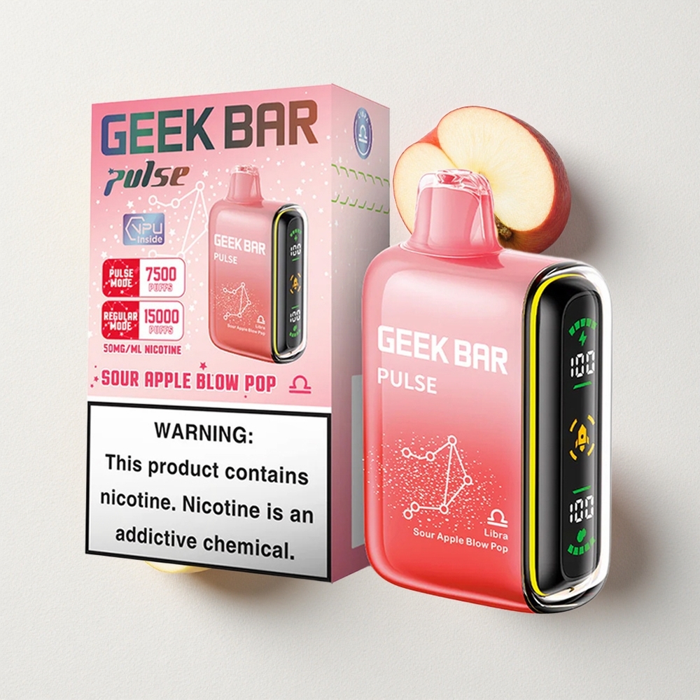 Geek Bar Pulse 15000 Puffs – 16ML E-Liquid, 5% Nicotine, 650mAh Battery, USB-C Charging, Adjustable Airflow