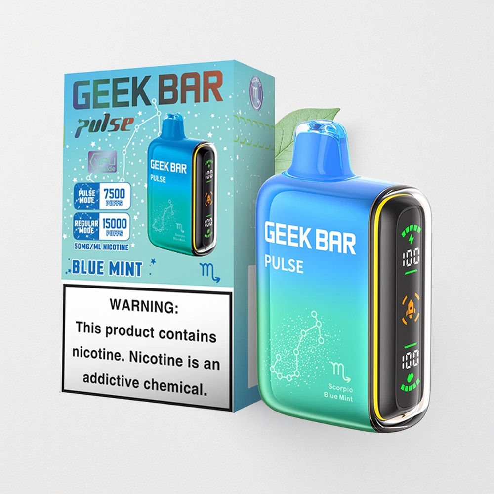 Geek Bar Pulse 15000 Puffs – 16ML E-Liquid, 5% Nicotine, 650mAh Battery, USB-C Charging, Adjustable Airflow