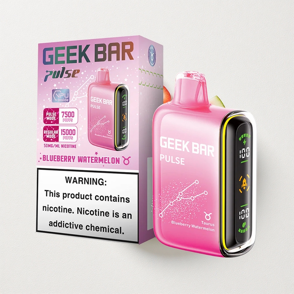 Geek Bar Pulse 15000 Puffs – 16ML E-Liquid, 5% Nicotine, 650mAh Battery, USB-C Charging, Adjustable Airflow