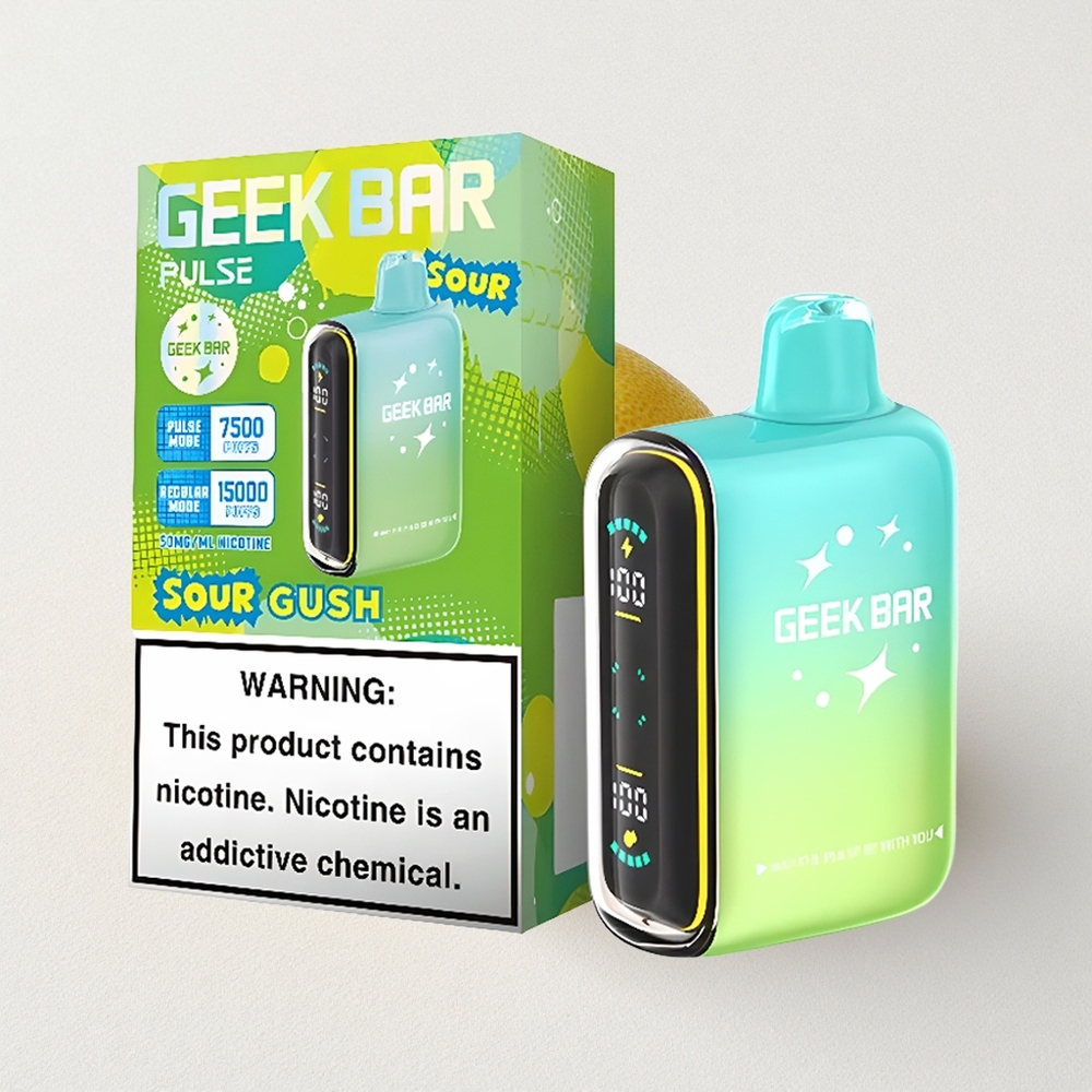 Geek Bar Pulse 15000 Puffs – 16ML E-Liquid, 5% Nicotine, Adjustable Airflow, 650mAh Battery, USB Type-C Charging