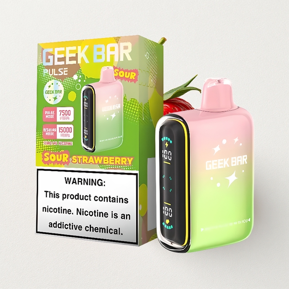 Geek Bar Pulse 15000 Puffs – 16ML E-Liquid, 5% Nicotine, Adjustable Airflow, 650mAh Battery, USB Type-C Charging