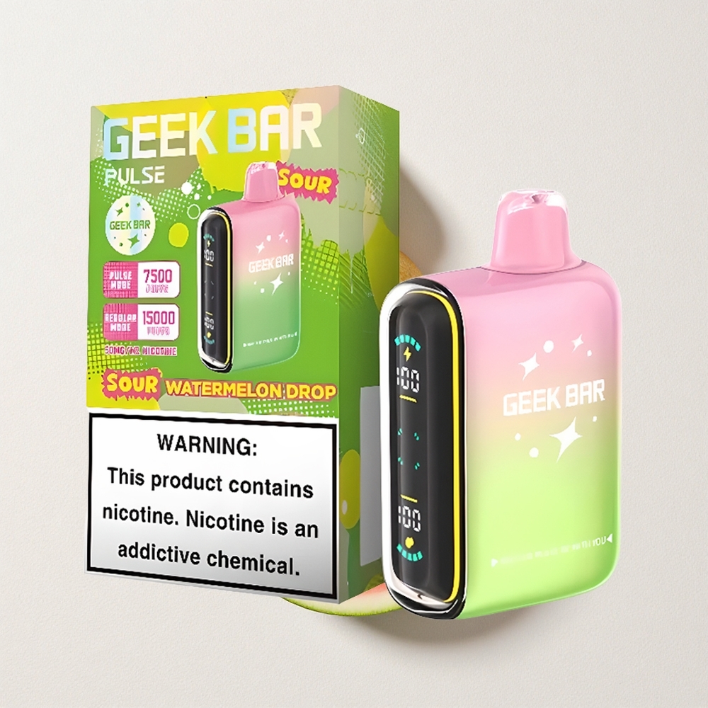 Geek Bar Pulse 15000 Puffs – 16ML E-Liquid, 5% Nicotine, Adjustable Airflow, 650mAh Battery, USB Type-C Charging