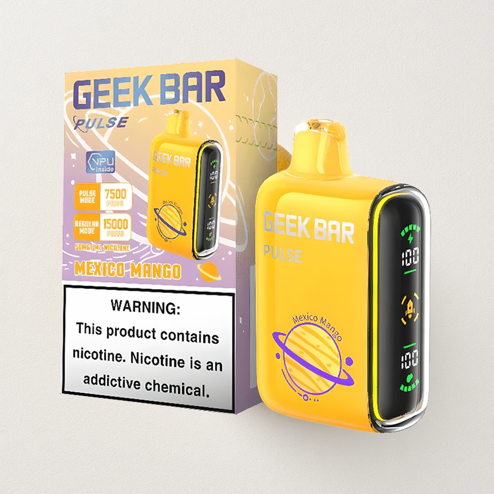 Geek Bar Pulse 15000 Puffs – 16ML E-liquid, 5% Nicotine, 650mAh USB-C, Adjustable Airflow