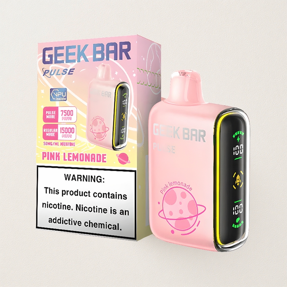 Geek Bar Pulse 15000 Puffs – 16ML E-liquid, 5% Nicotine, 650mAh USB-C, Adjustable Airflow