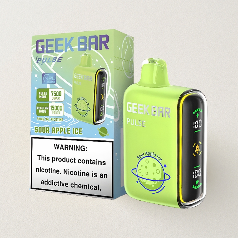Geek Bar Pulse 15000 Puffs – 16ML E-liquid, 5% Nicotine, 650mAh USB-C, Adjustable Airflow