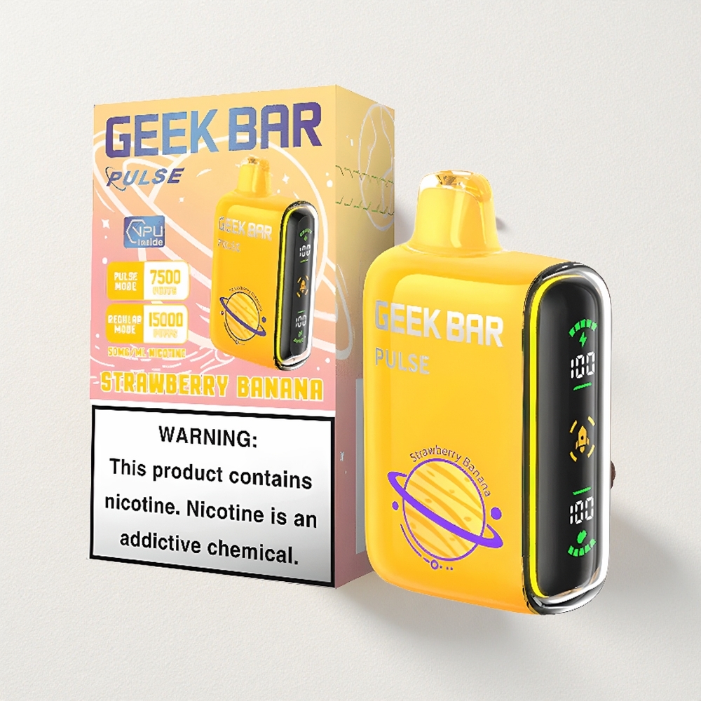 Geek Bar Pulse 15000 Puffs – 16ML E-liquid, 5% Nicotine, 650mAh USB-C, Adjustable Airflow