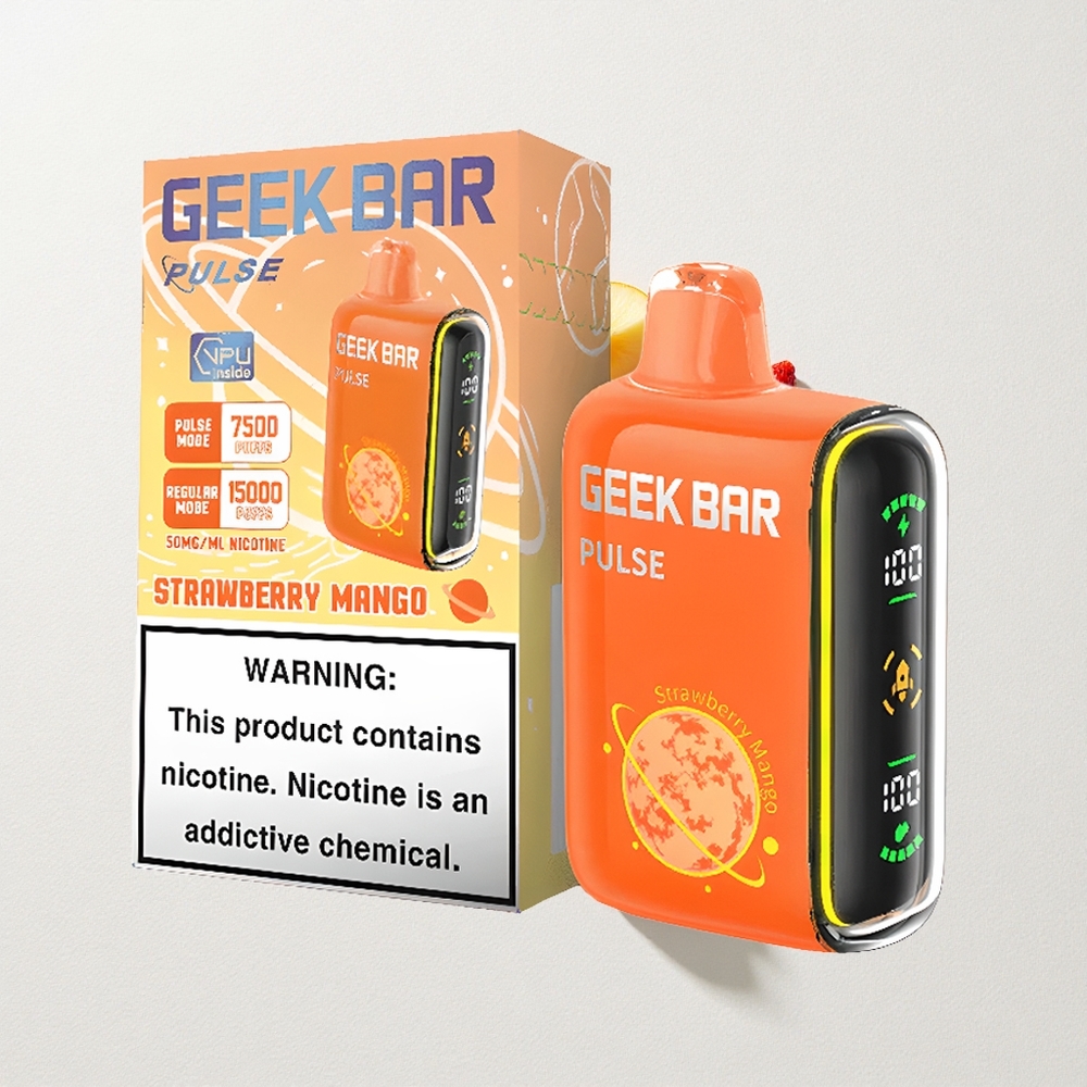 Geek Bar Pulse 15000 Puffs – 16ML E-liquid, 5% Nicotine, 650mAh USB-C, Adjustable Airflow