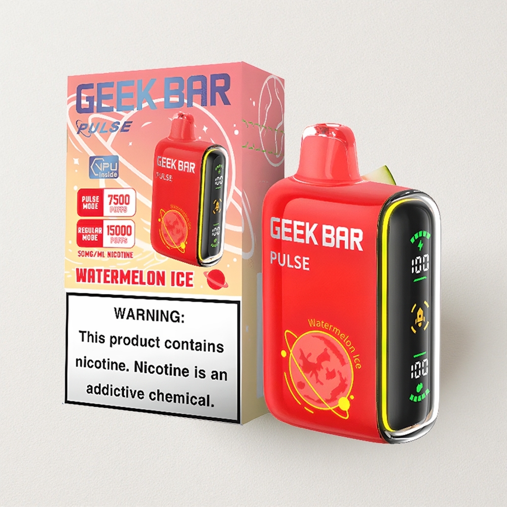 Geek Bar Pulse 15000 Puffs – 16ML E-liquid, 5% Nicotine, 650mAh USB-C, Adjustable Airflow