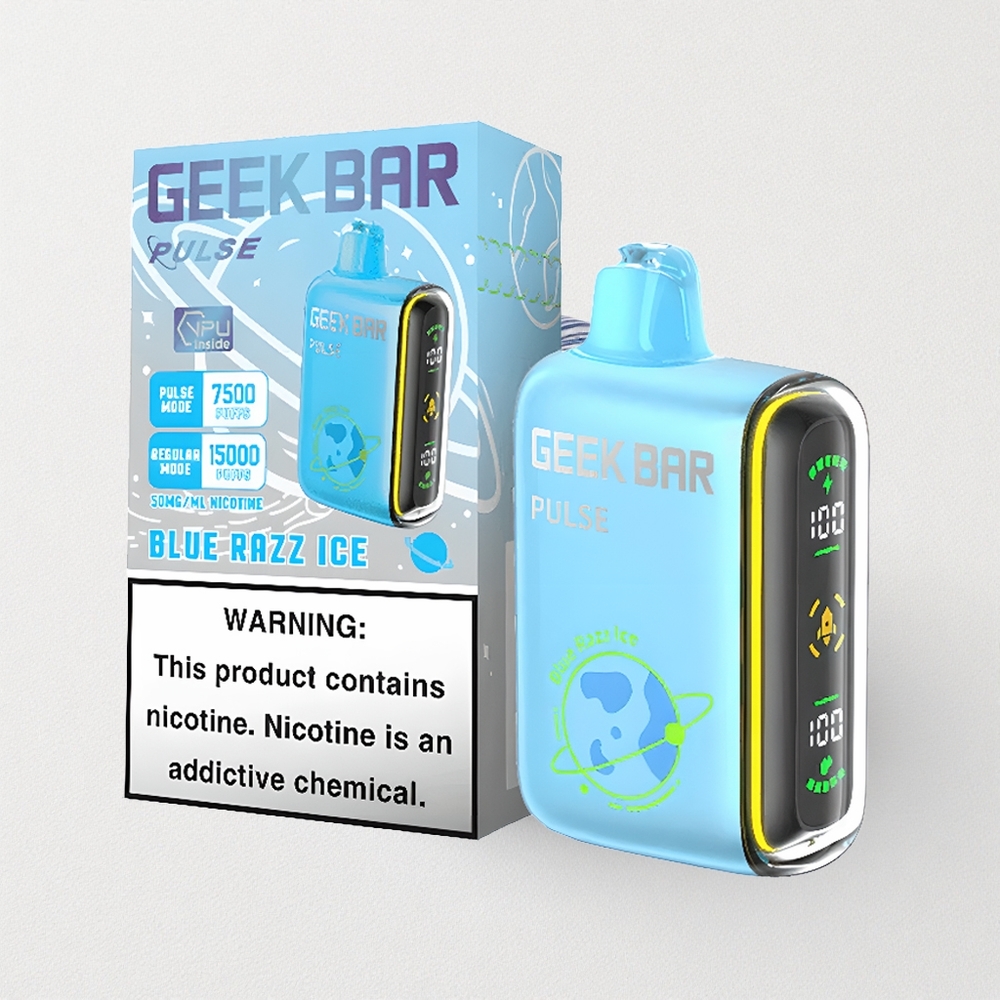 Geek Bar Pulse 15000 Puffs – 16ML E-liquid, 5% Nicotine, 650mAh USB-C, Adjustable Airflow