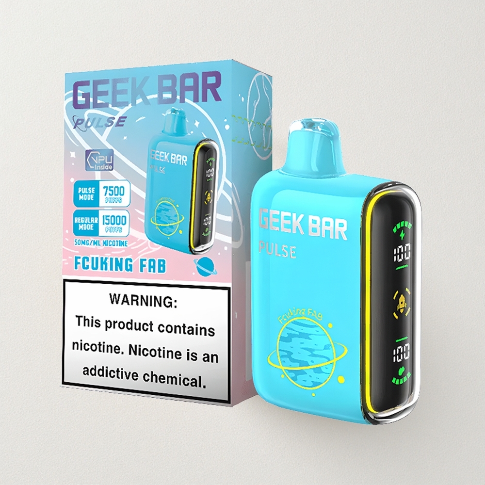 Geek Bar Pulse 15000 Puffs – 16ML E-liquid, 5% Nicotine, 650mAh USB-C, Adjustable Airflow