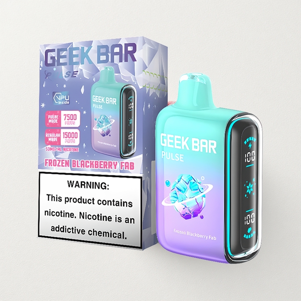 Geek Bar Pulse 15000 Puffs with 16ML E-liquid, 5% Nicotine, Adjustable Airflow, and 650mAh USB-C Charging