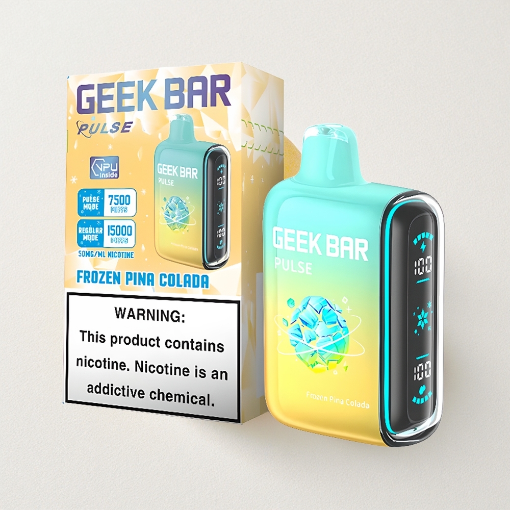 Geek Bar Pulse 15000 Puffs with 16ML E-liquid, 5% Nicotine, Adjustable Airflow, and 650mAh USB-C Charging