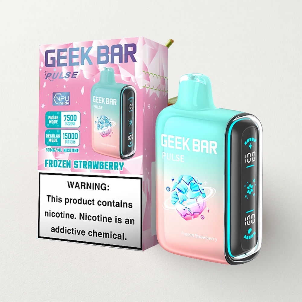 Geek Bar Pulse 15000 Puffs with 16ML E-liquid, 5% Nicotine, Adjustable Airflow, and 650mAh USB-C Charging