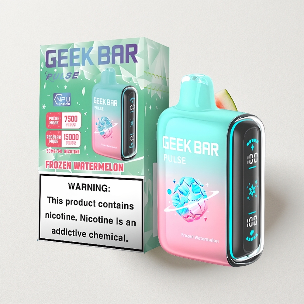 Geek Bar Pulse 15000 Puffs with 16ML E-liquid, 5% Nicotine, Adjustable Airflow, and 650mAh USB-C Charging