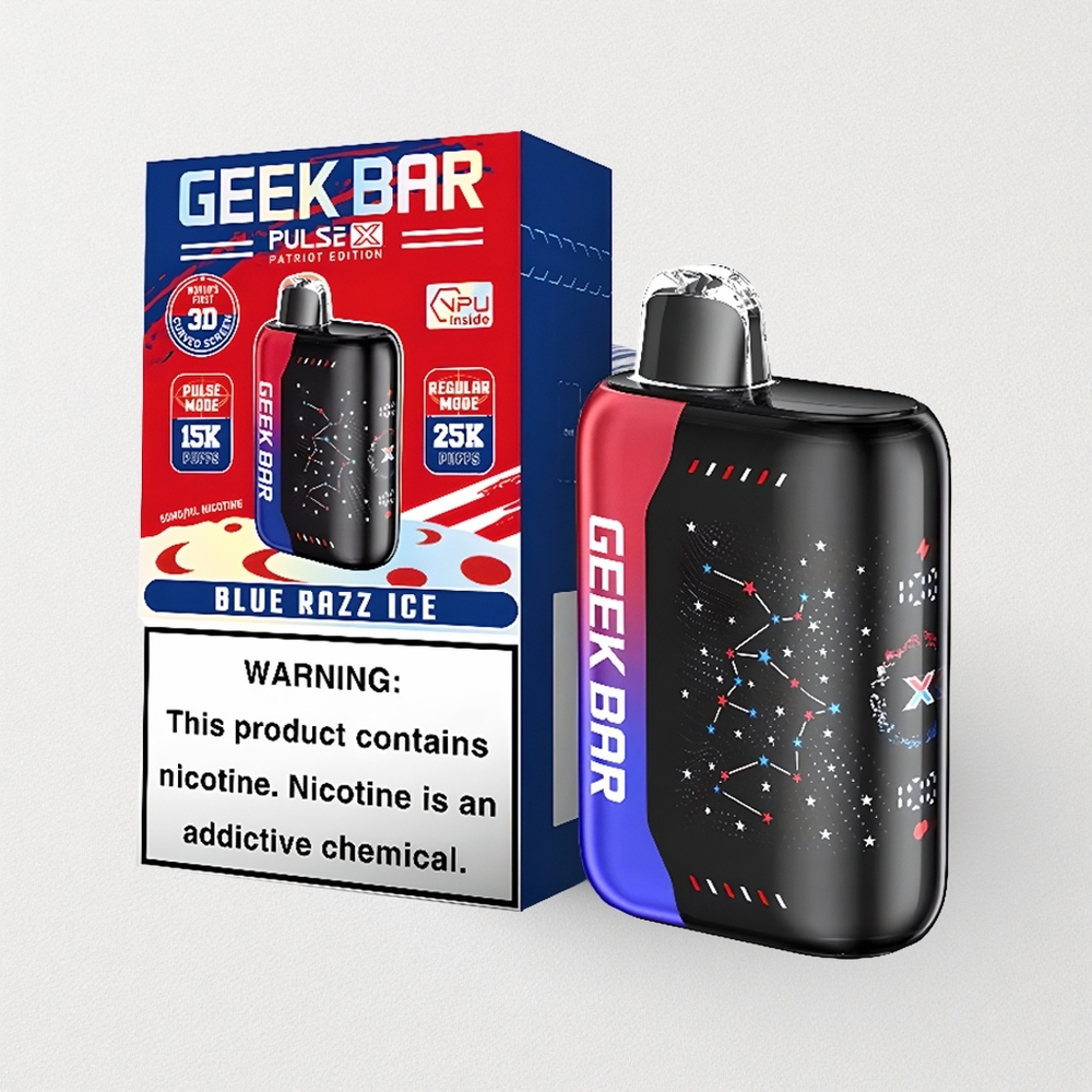 Geek Bar Pulse X 25000 Puffs with 18mL Pre-filled E-Liquid, 3D Curved Screen