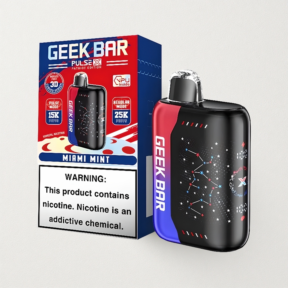 Geek Bar Pulse X 25000 Puffs with 18mL Pre-filled E-Liquid, 3D Curved Screen