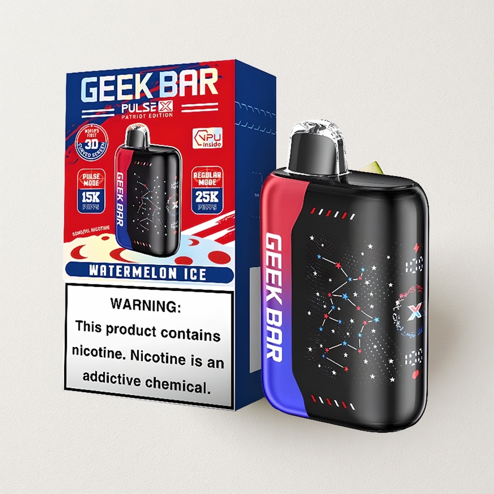 Geek Bar Pulse X 25000 Puffs with 18mL Pre-filled E-Liquid, 3D Curved Screen