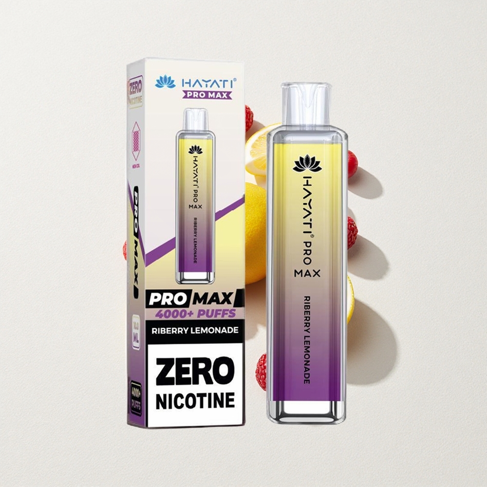 Hayati Pro Max 4000 Puffs 5% Nicotine Dual 1.1 Ohm Mesh Coil Riberry Lemonade