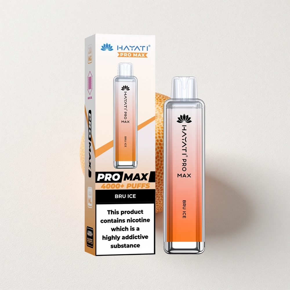 Hayati Pro Max 4000 Puffs Dual 1.1 Ohm Mesh Coil Bru Ice Rechargeable