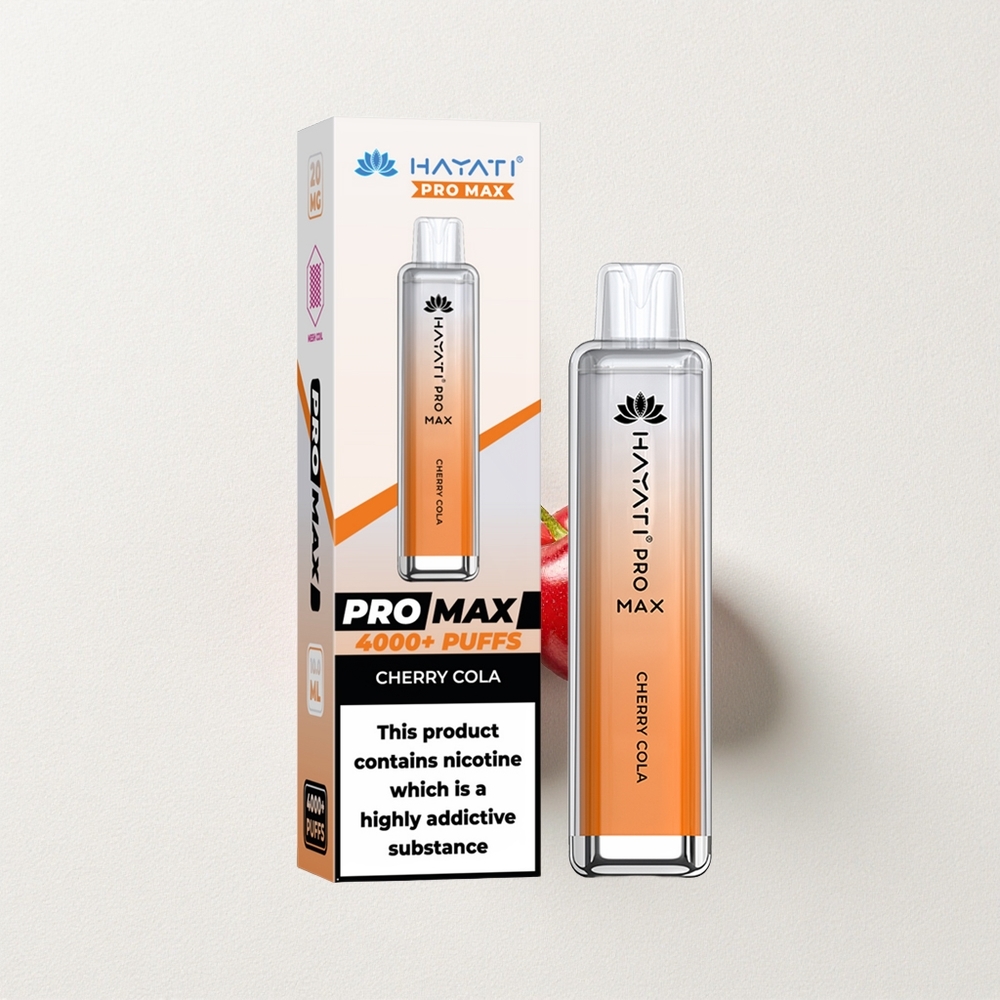 Hayati Pro Max 4000 Puffs Dual 1.1 Ohm Mesh Coil Cherry Cola Rechargeable