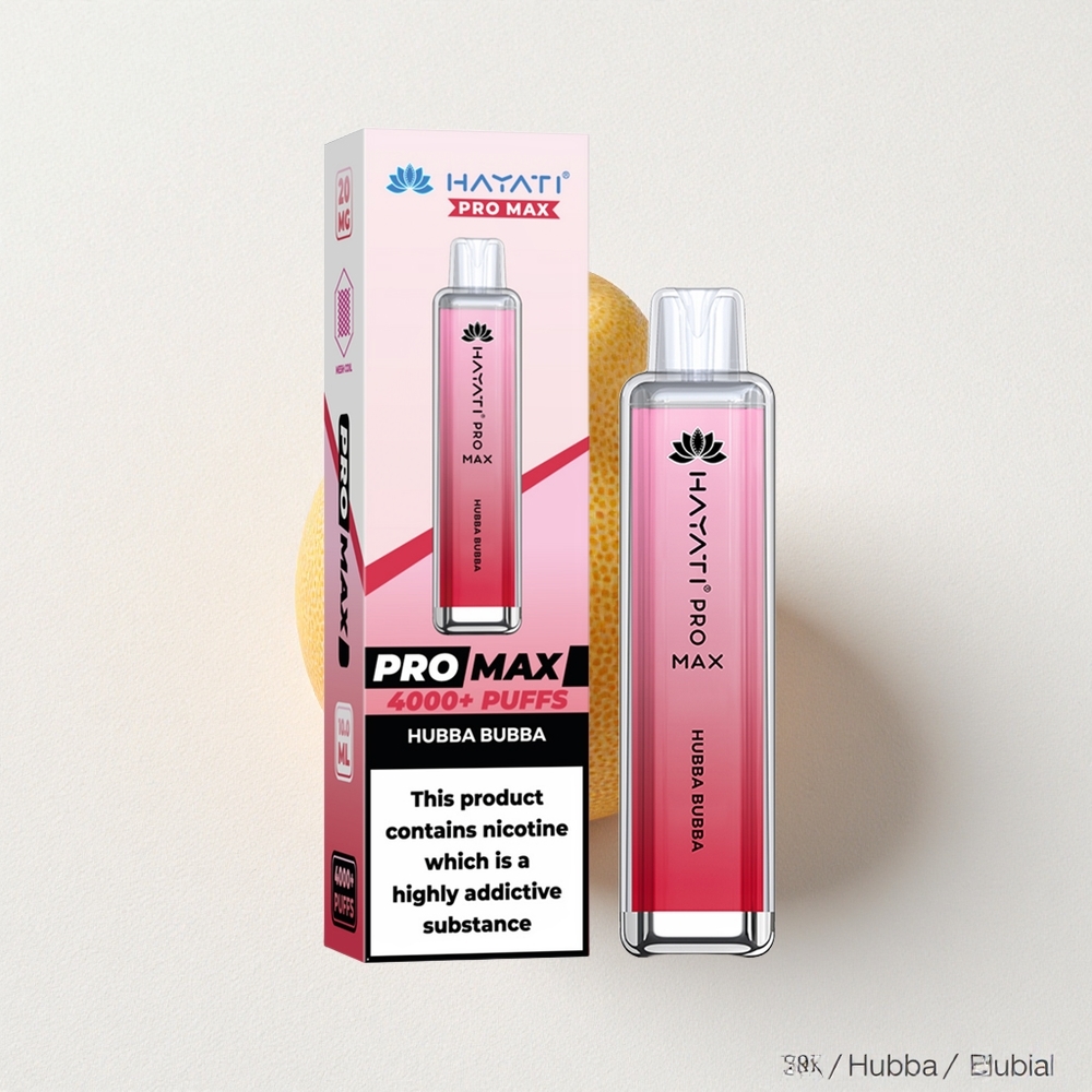 Hayati Pro Max 4000 Puffs Dual 1.1 Ohm Mesh Coil Rechargeable Hubba Bubba