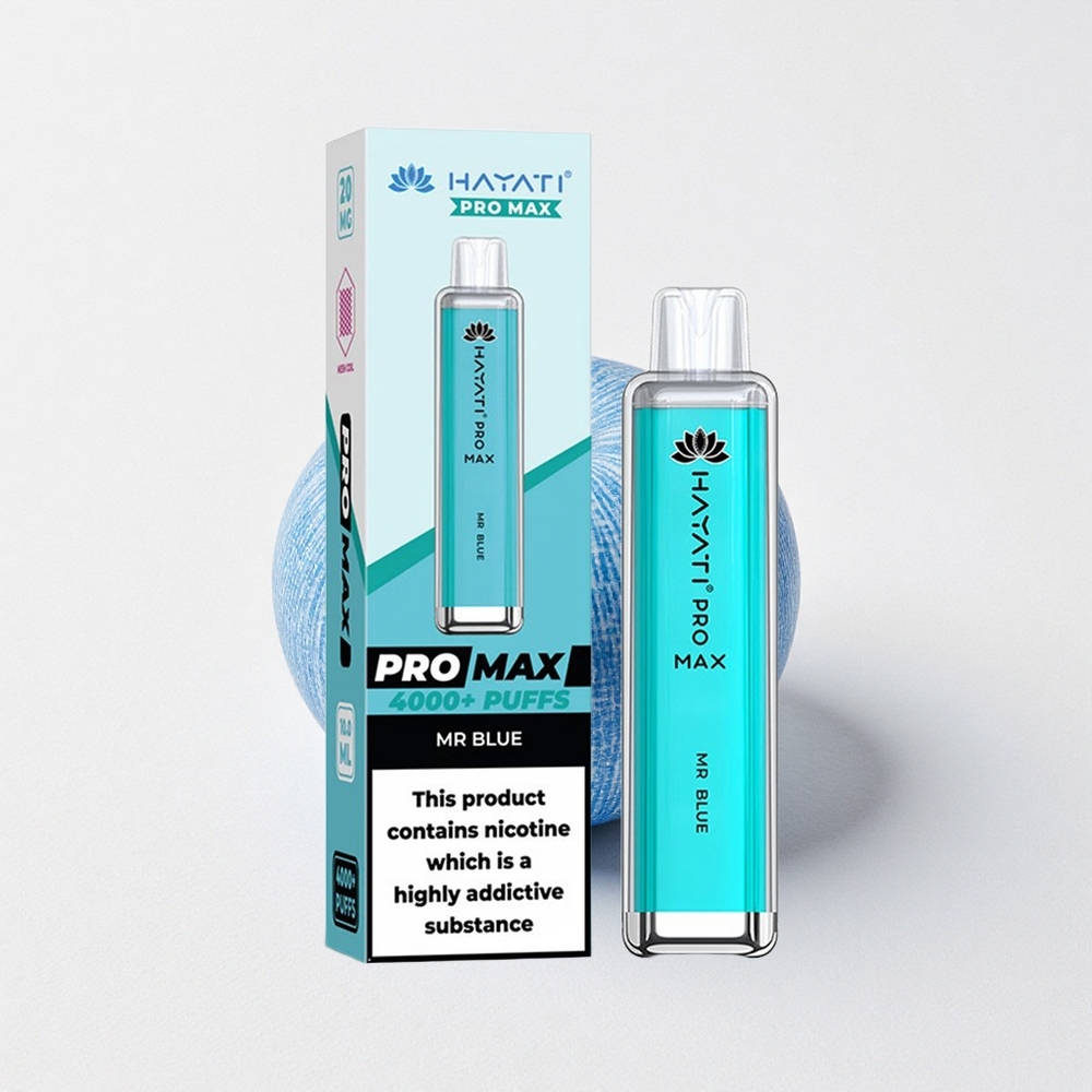 Hayati Pro Max 4000 Puffs Dual Coil Rechargeable Mr Blue
