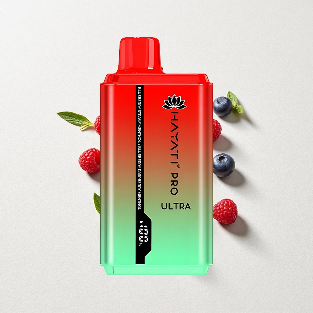 Hayati Pro Ultra 2*12ml E-Liquid Capacity 15000 Puffs Blueberny Straw' Menthol