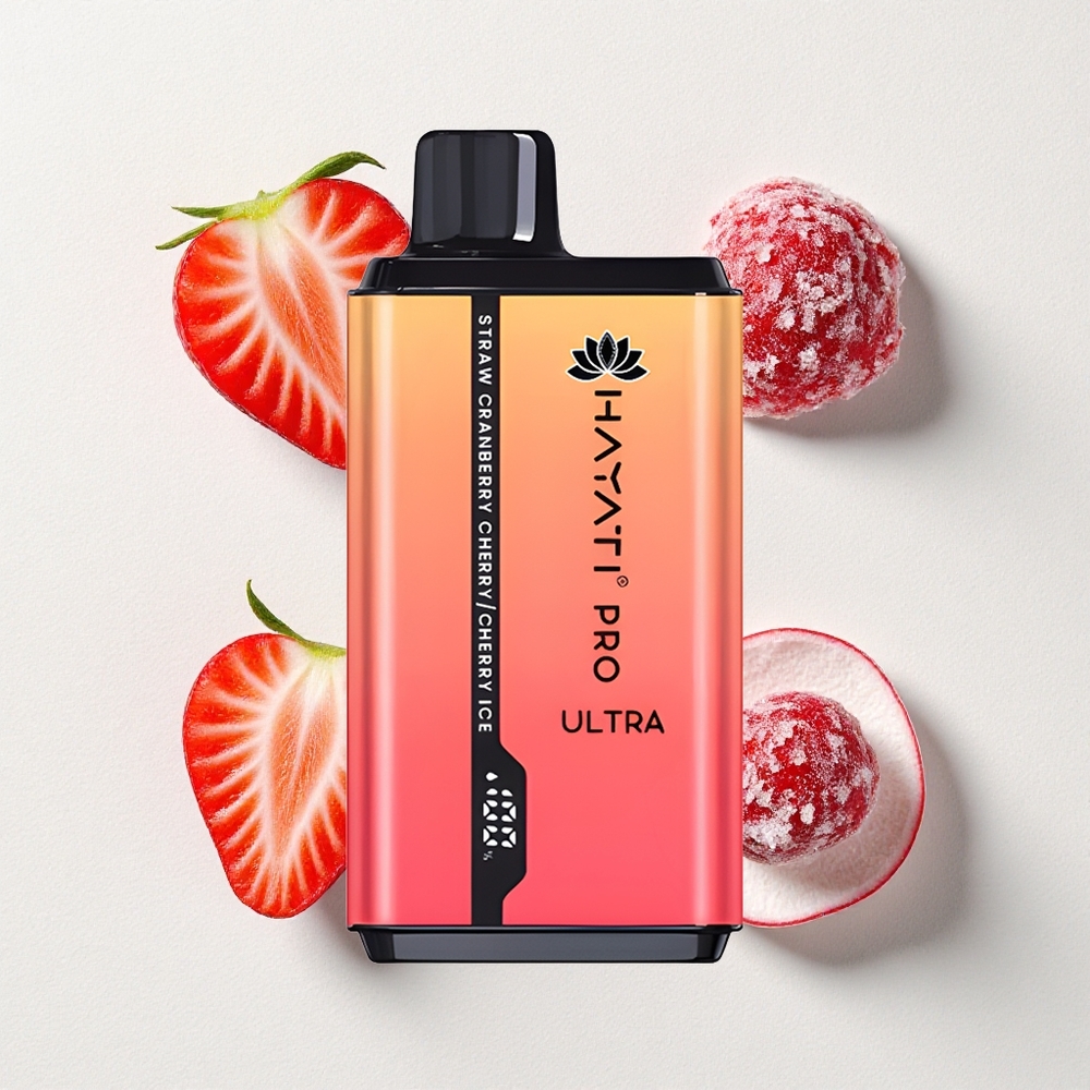 Hayati Pro Ultra 2*12ml E-Liquid Capacity 15000 Puffs Strawberry Cranberry Cherry-Cherry Ice