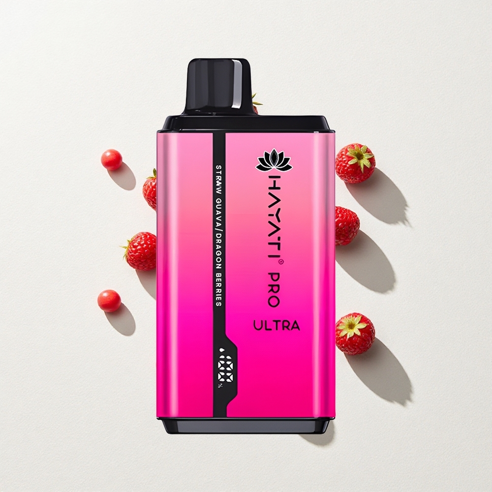 Hayati Pro Ultra 2*12ml E-Liquid Capacity Strawberry Guava Disposable Vape 15000 Puffs