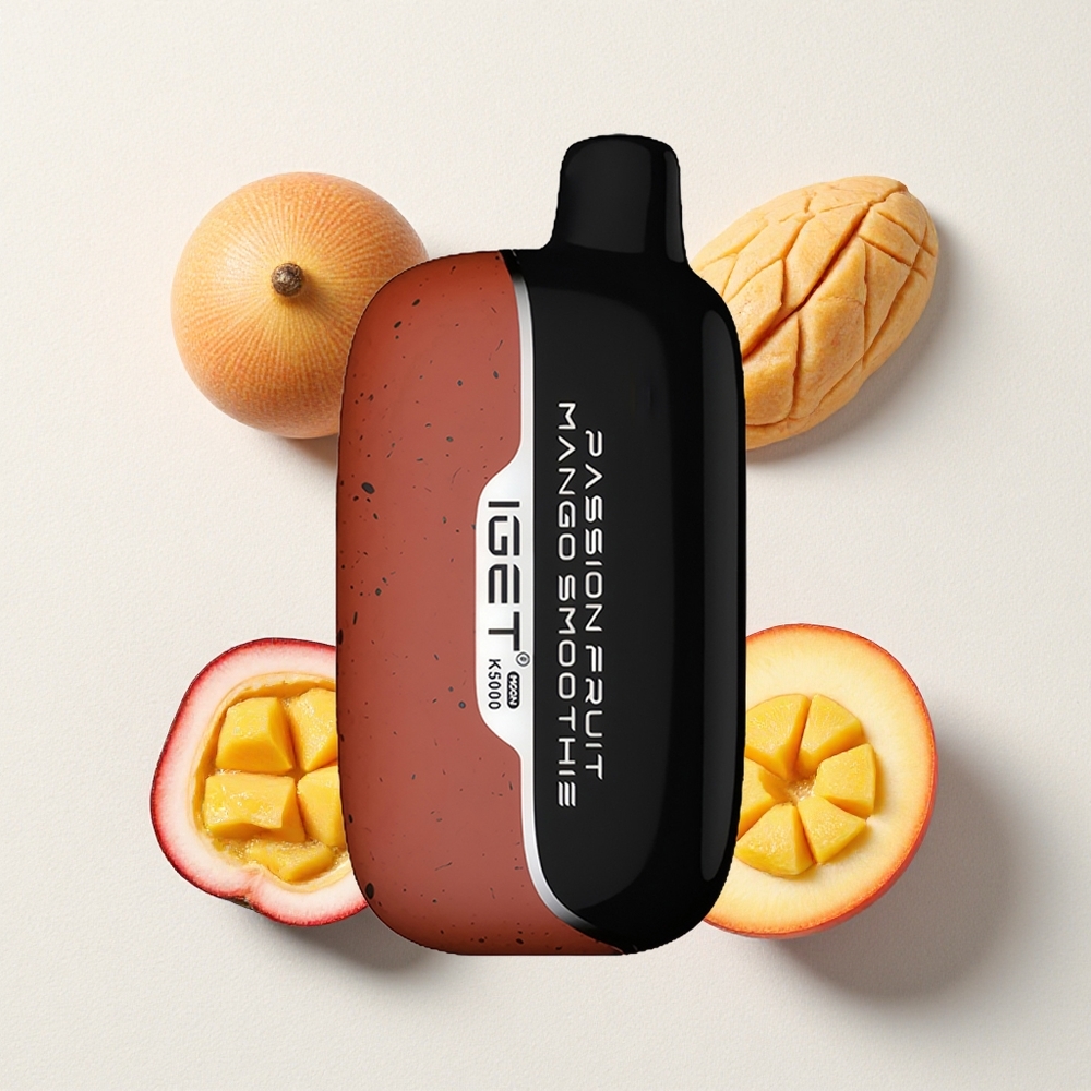 IGET Moon K5000 Puffs Disposable Vape Passion Fruit Mango Smoothie 1.35 Ohm Mesh Coil