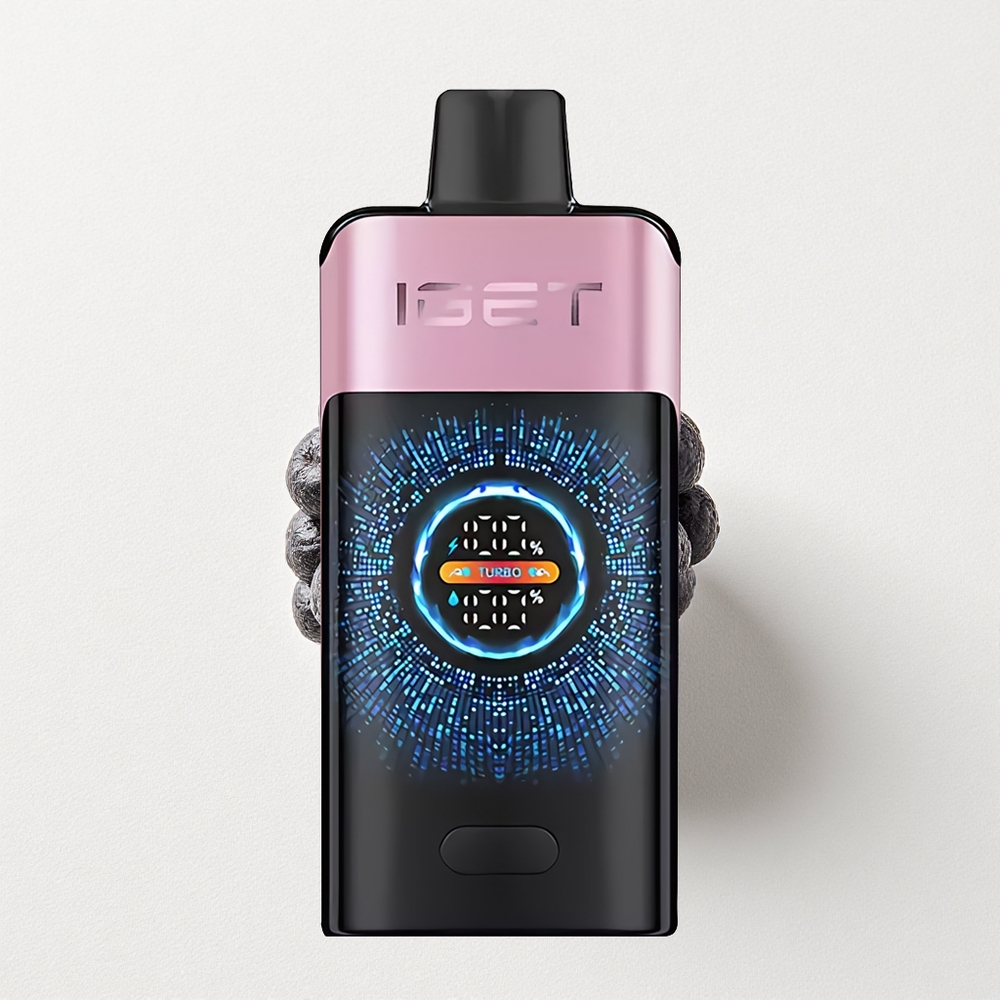 IGET ONE 12000 Puffs Disposable Vape Blackberry Ice with 2700mAh Battery & Large Curved Color Screen
