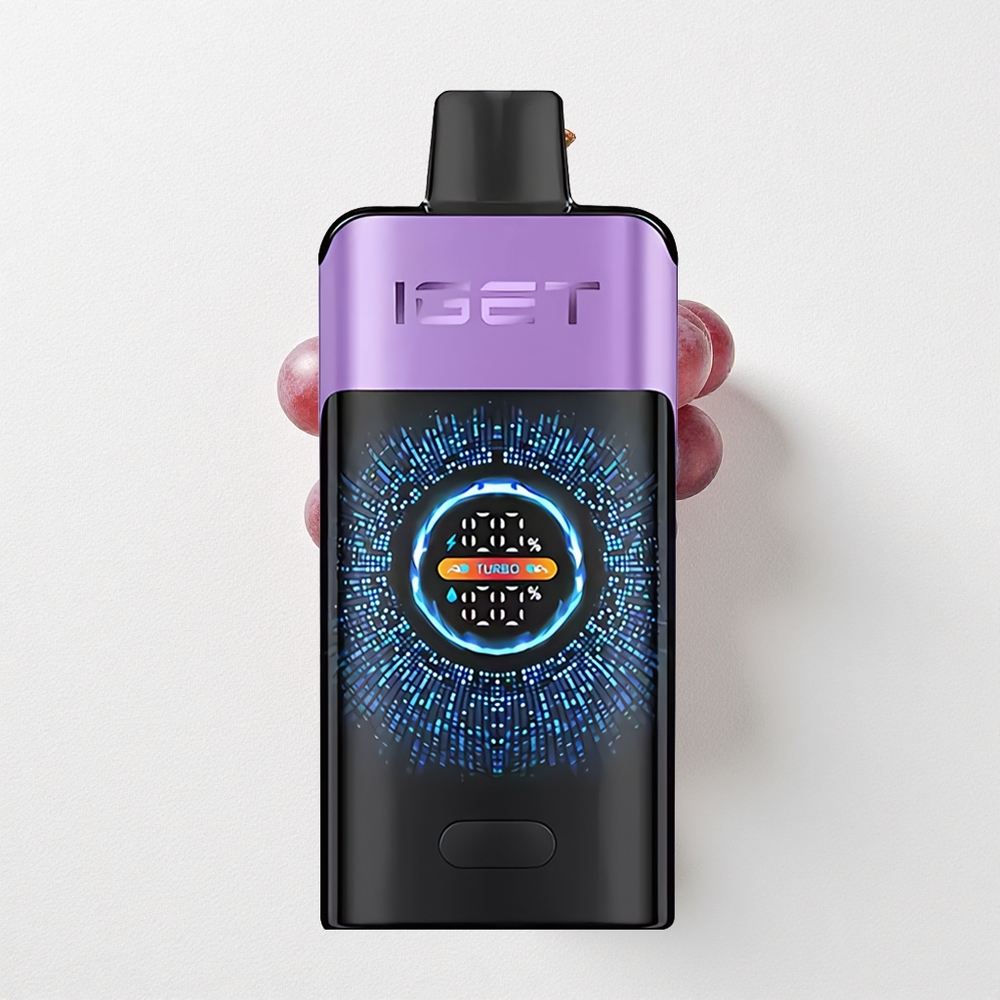 IGET ONE 12000 Puffs Disposable Vape Grape Ice with 2700 mAh Battery & Dual Mesh Coil