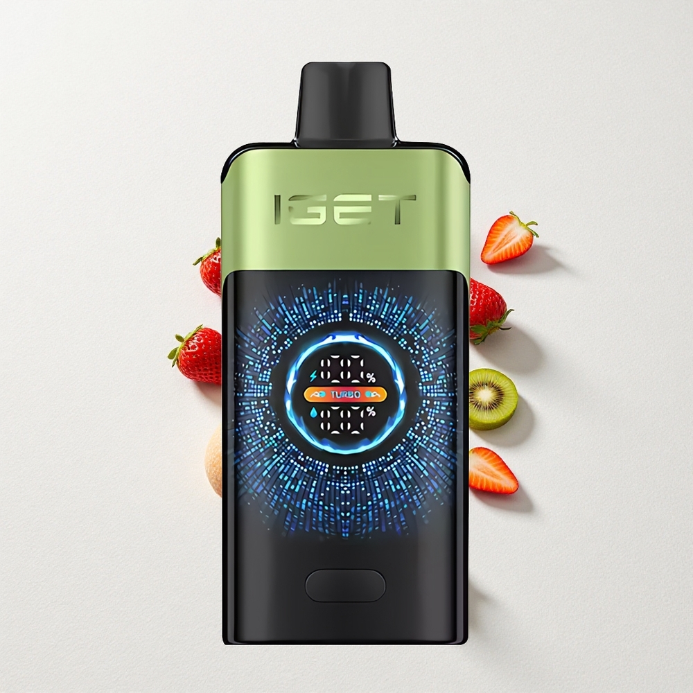 IGET ONE 12000 Puffs Disposable Vape Strawberry Kiwi Ice with 2700mAh & Curved Screen