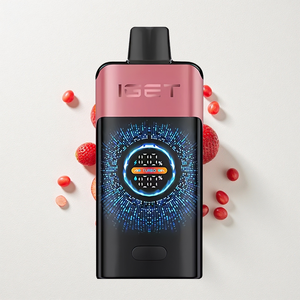 IGET ONE 12000 Puffs Disposable Vape Strawberry Pomegranate Ice with 2700mAh Battery & Dual Mesh Coil