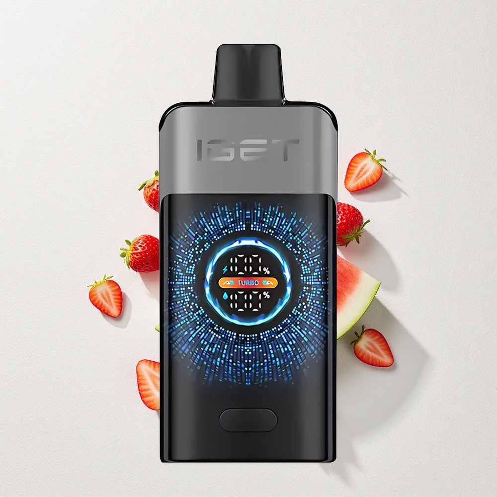 IGET ONE 12000 Puffs Disposable Vape Strawberry Watermelon Ice with 2700mAh Battery & Dual Mesh Coil