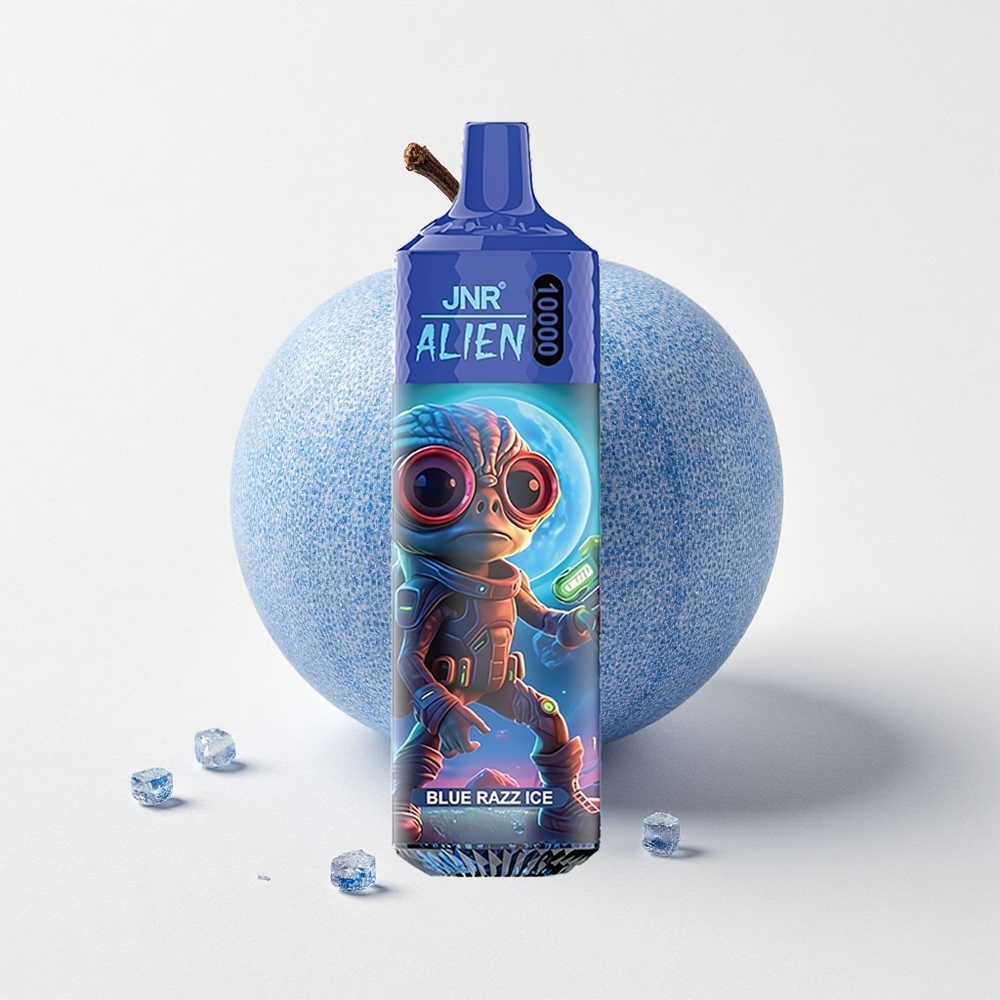 JNR Alien 10000 Puffs 850mAh Battery Capacity RGB Blue Razz Ice