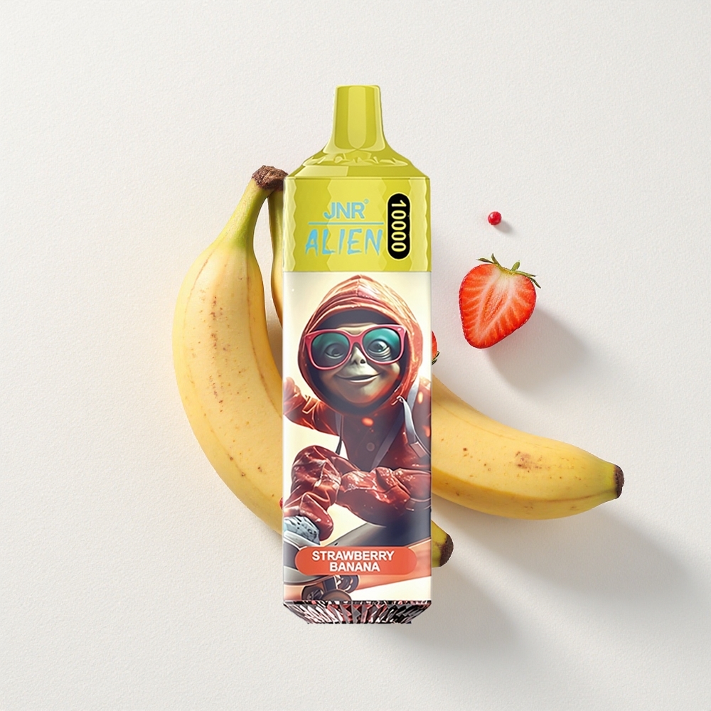 JNR Alien 10000 Puffs 850mAh Battery Capacity Type-C Strawberry Banana