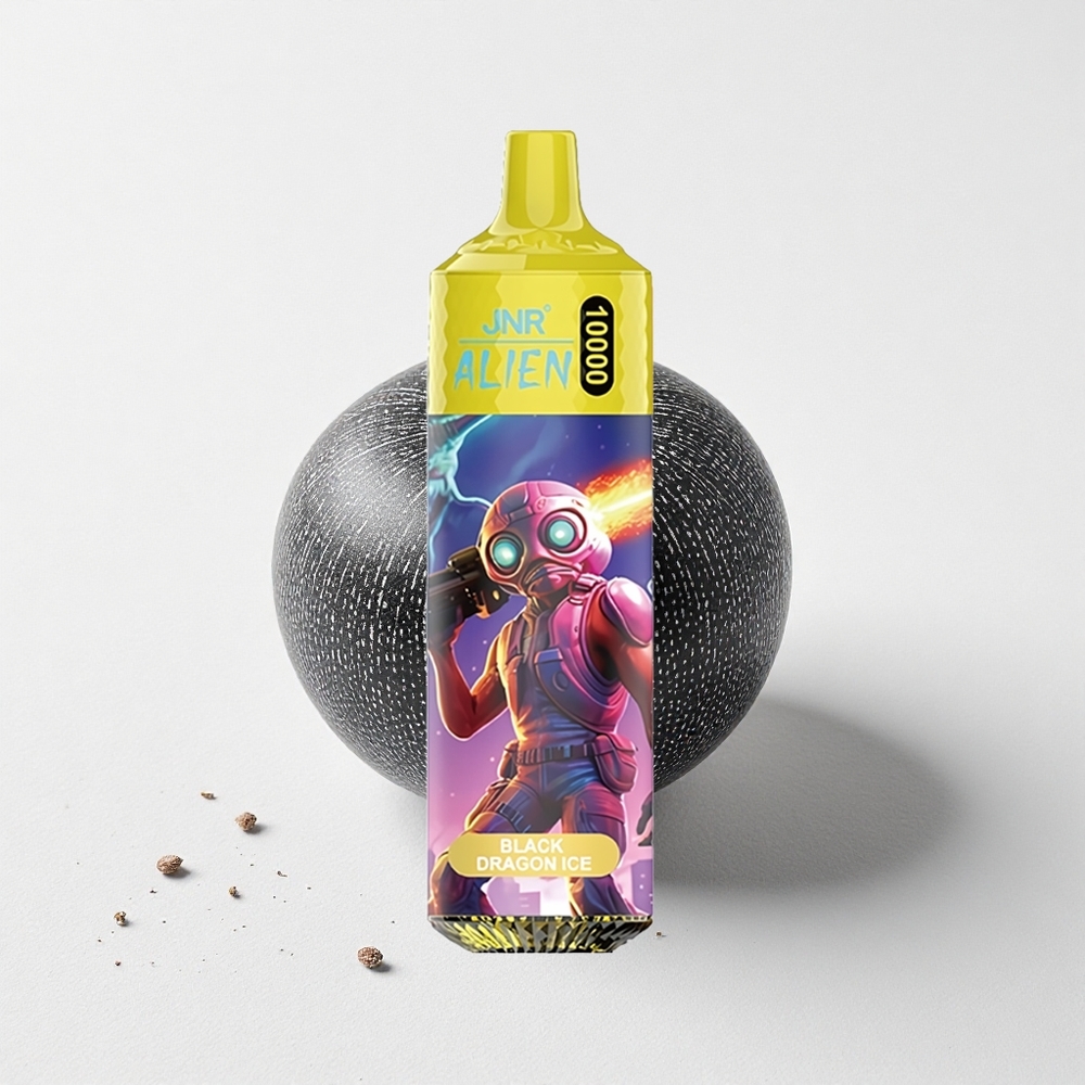 JNR Alien 10000 Puffs Black Dragon Ice LED Mesh Sport