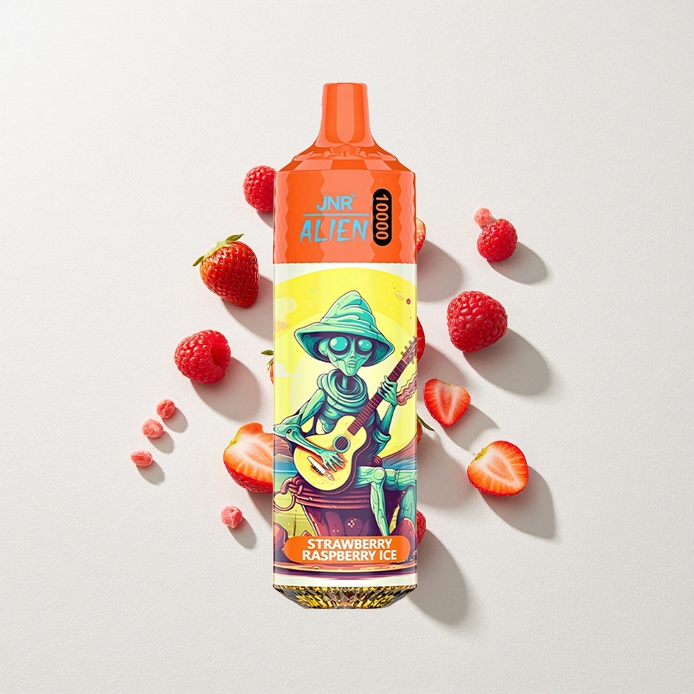 JNR Alien 10000 Puffs LED Mesh Strawberry Raspberry Ice
