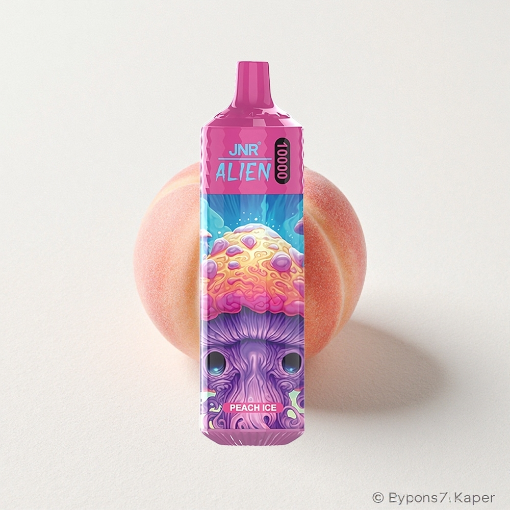 JNR Alien 10000 Puffs Peach Ice LED Mesh